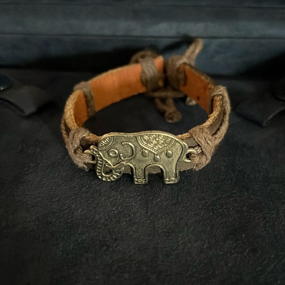 Hand made elephant bracelet